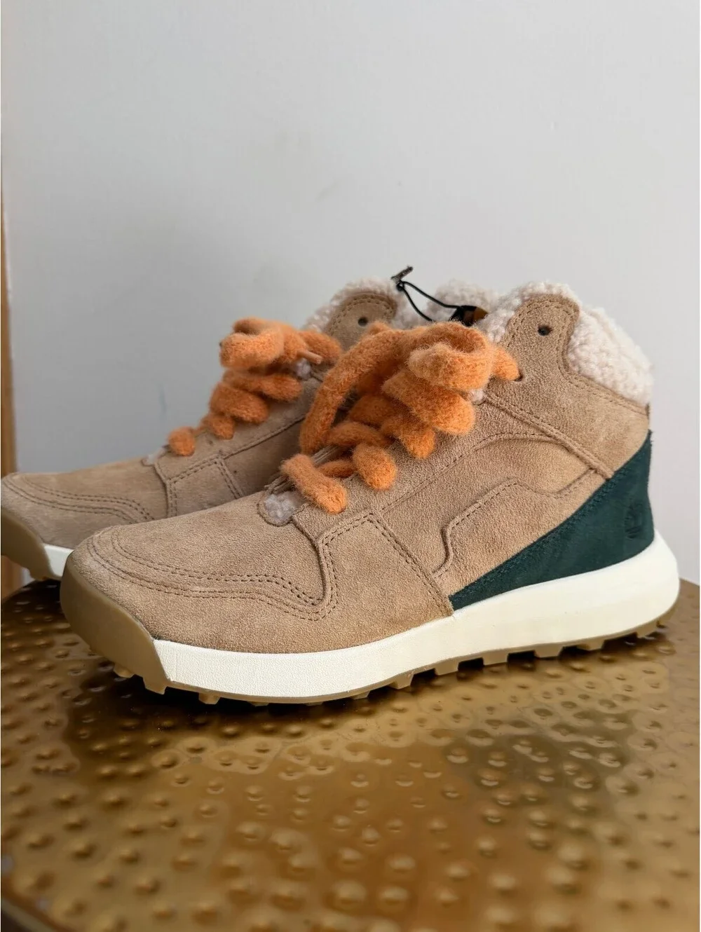 Timberland Women's ReBOTL Suede Hiking Boots Size 7 Retro Swift Sherpa